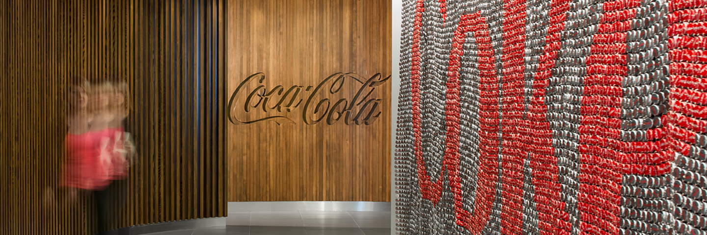 Coca-cola can wall