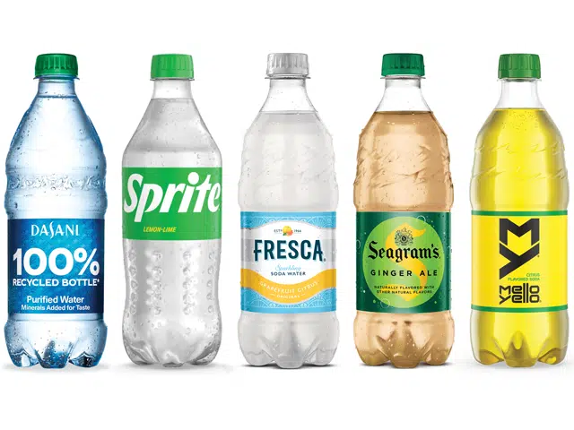 Portfolio of Coca-Cola brands using more sustainable packaging