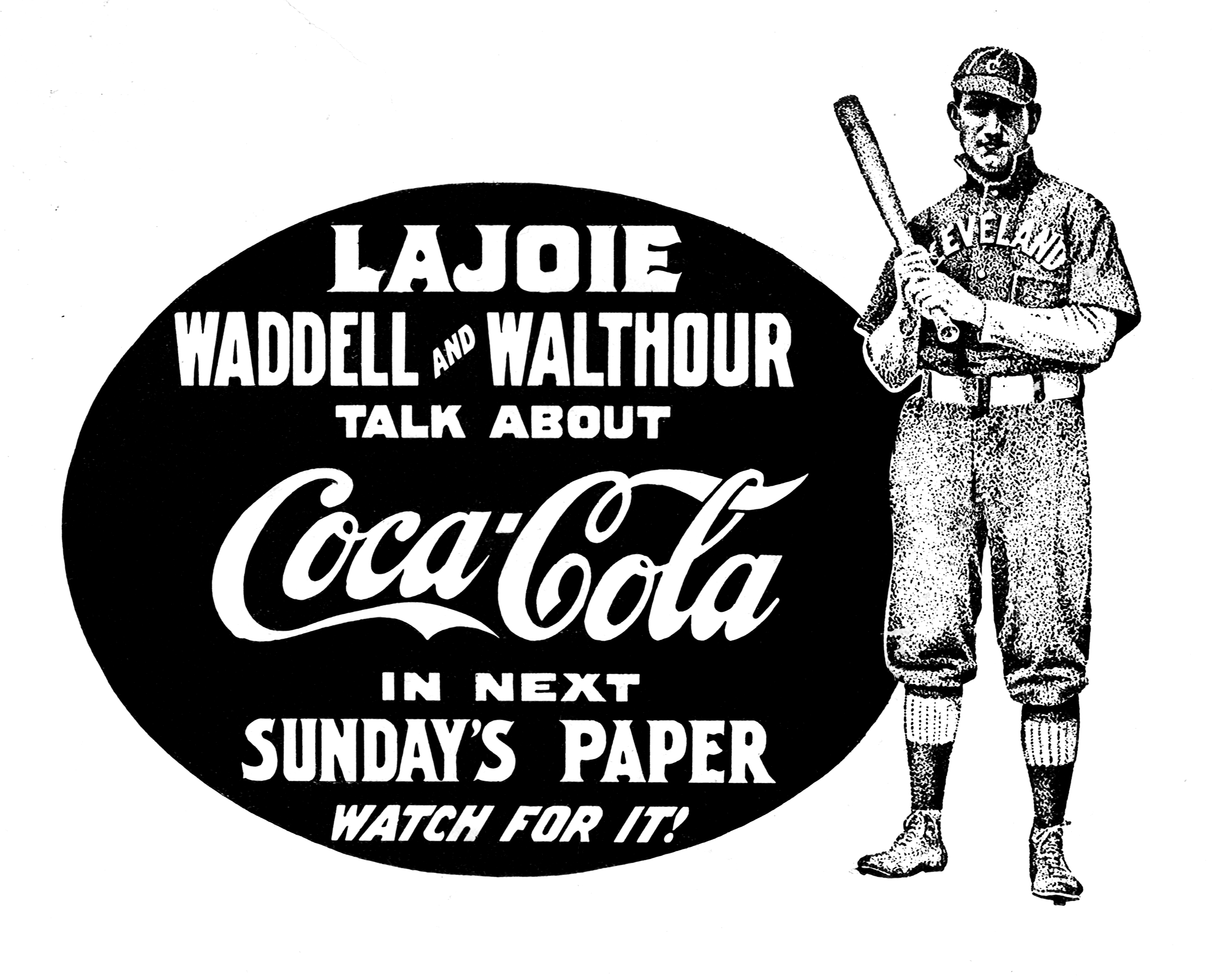Coca-Cola ad featuring baseball player