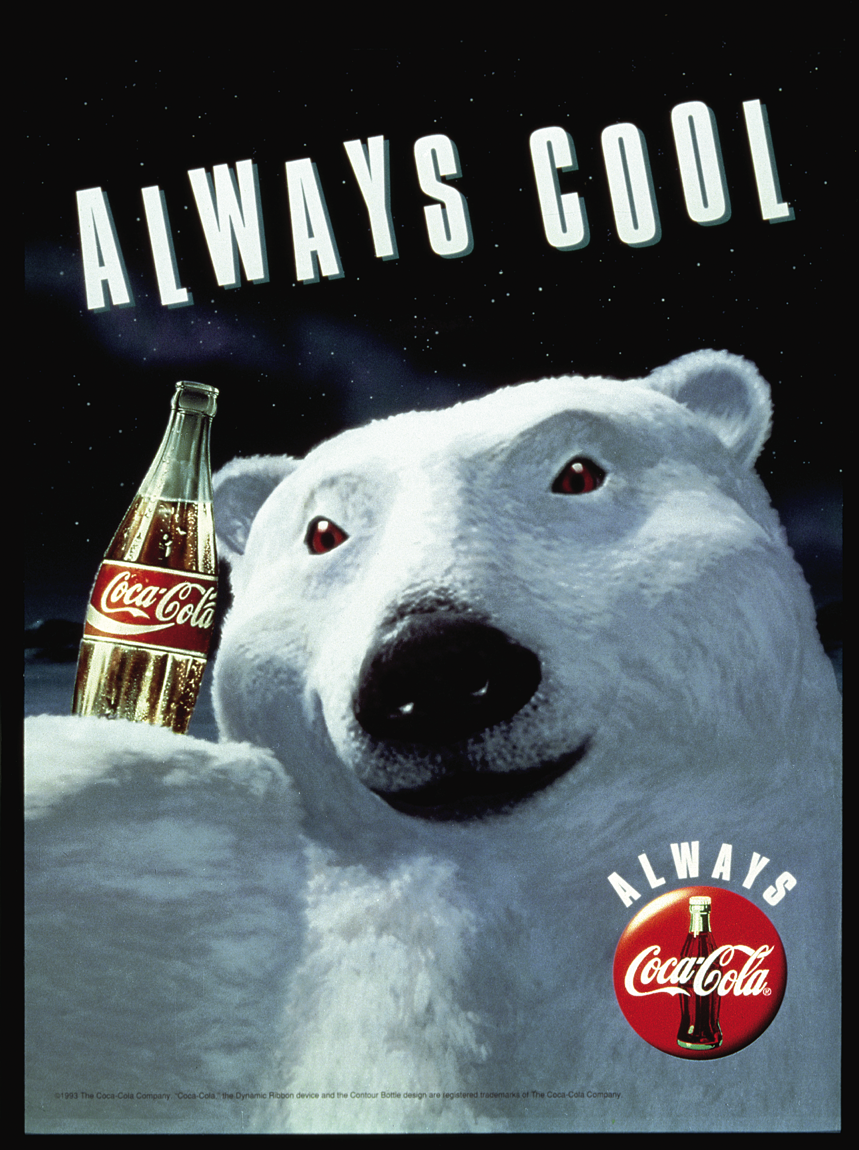1990s ad featuring the Coca-Cola polar bear