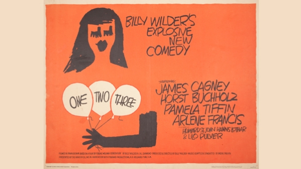 Ad promoting comedy movie One, Two, Three starring James Cagney