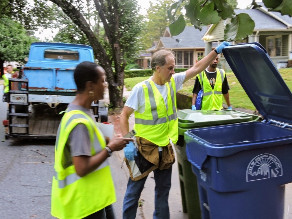 Bruce Karas works with the Recycling Partnership to educate and inform residents about recycling.
