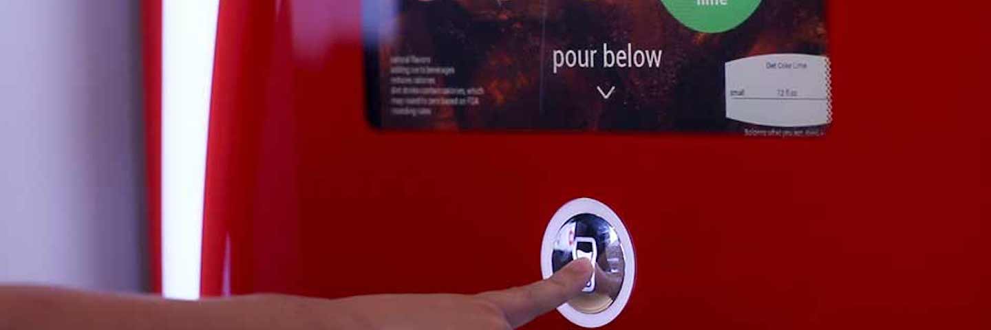 touchscreen-operated beverage dispenser