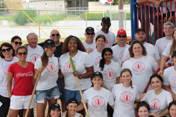 Hopkins with Scholars at the 2016 Coca-Cola Scholars Service Summit in Austin, Texas.