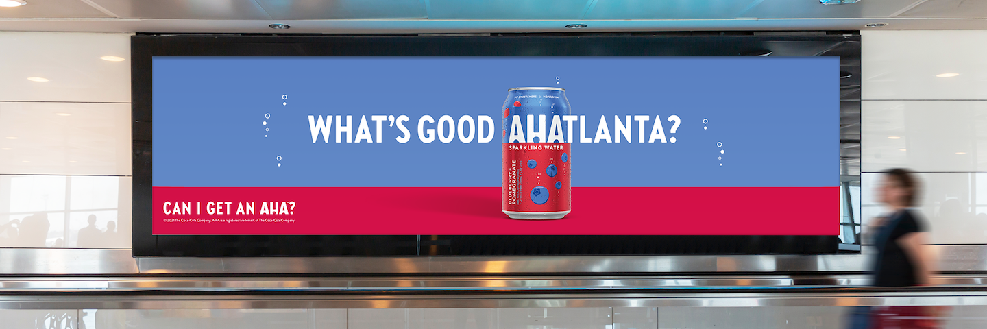 AHA ad in the Atlanta Airport AHA ad in the Atlanta Airport