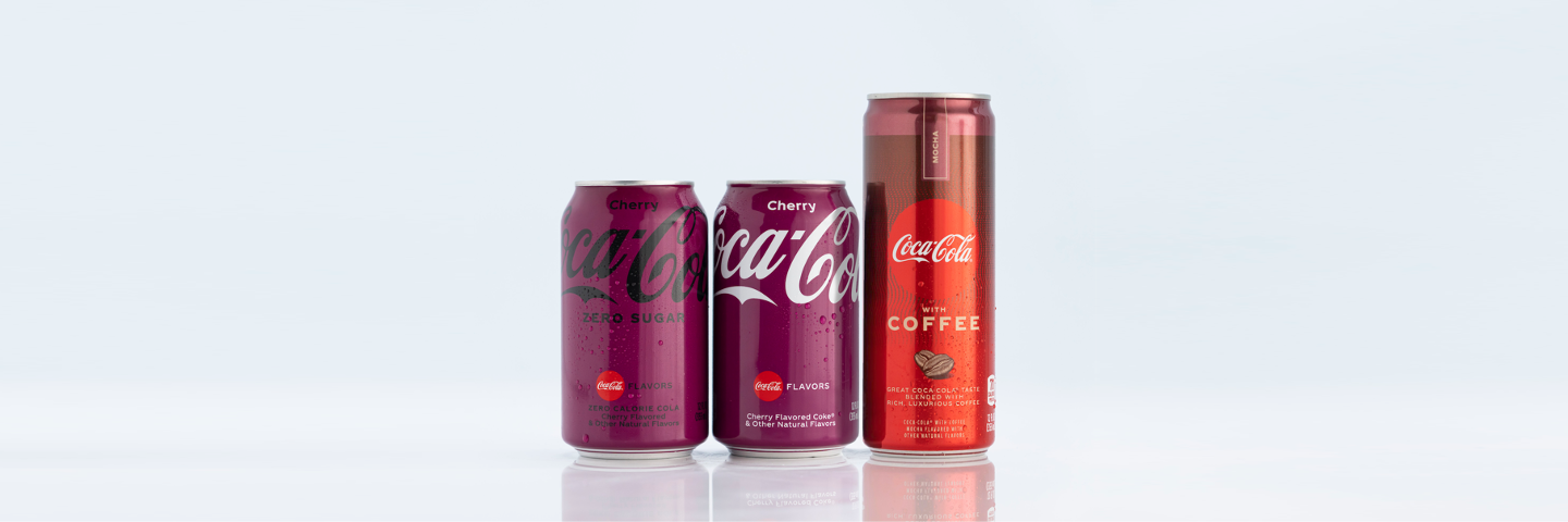 Coca-Cola with Coffee Mocha and Coca-Cola Flavors Packaging Refresh 2022 Launch