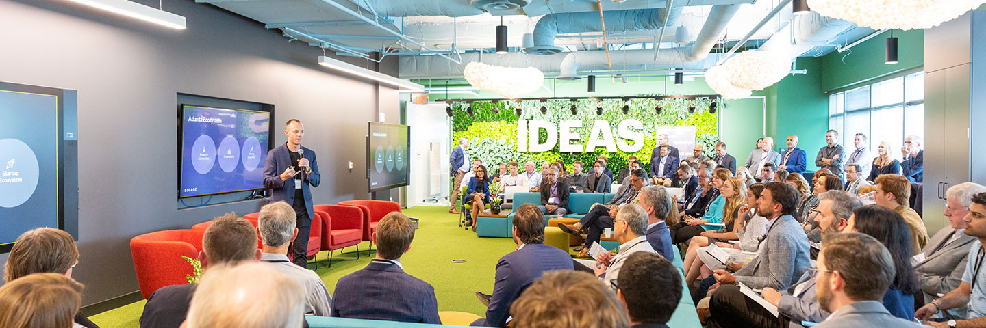 Coca-Cola Engage Daley Ervin, managing director of Engage, presents at a spring 2019 investor and executive reception.