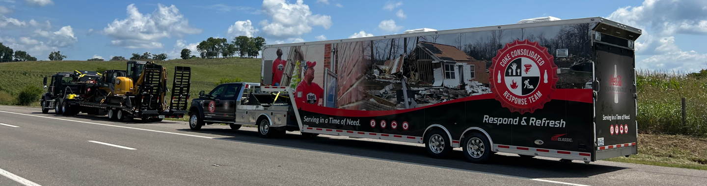 coke consolidated response team truck arrives