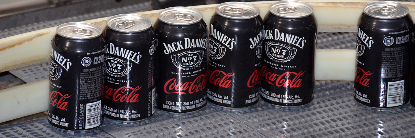 Jack Daniels and Coca-Cola Cans