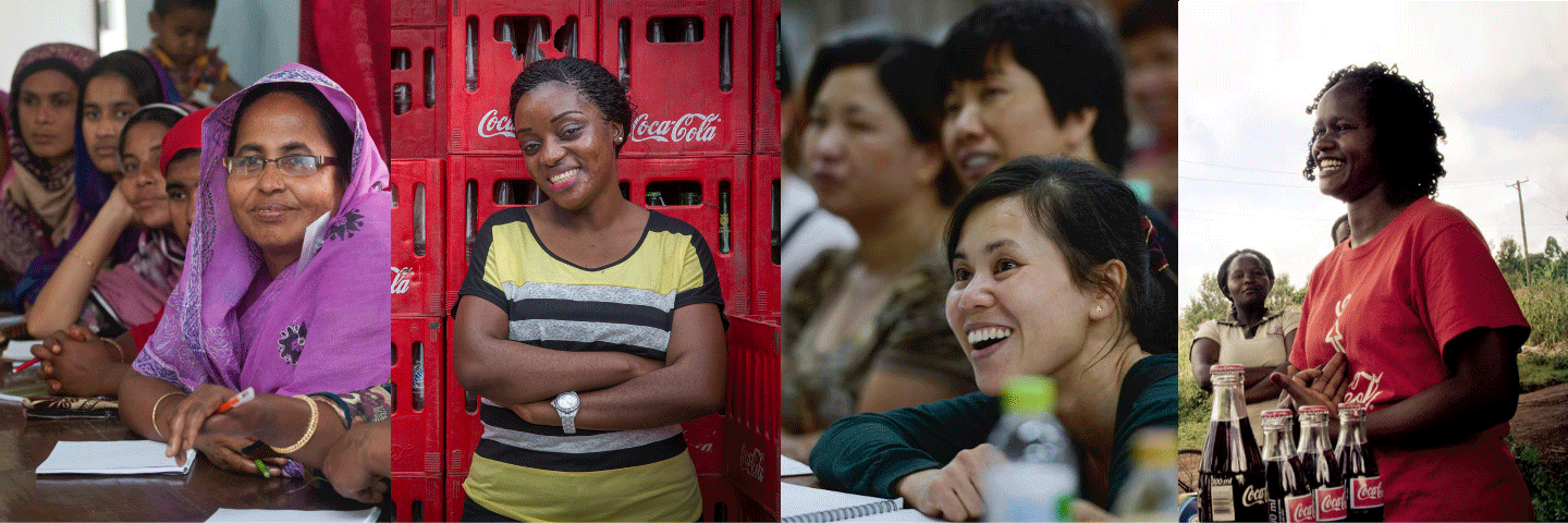 Women Representing Coca-Cola 5by20 Program Women of different cultures representing the Coca-Cola 5by20 program