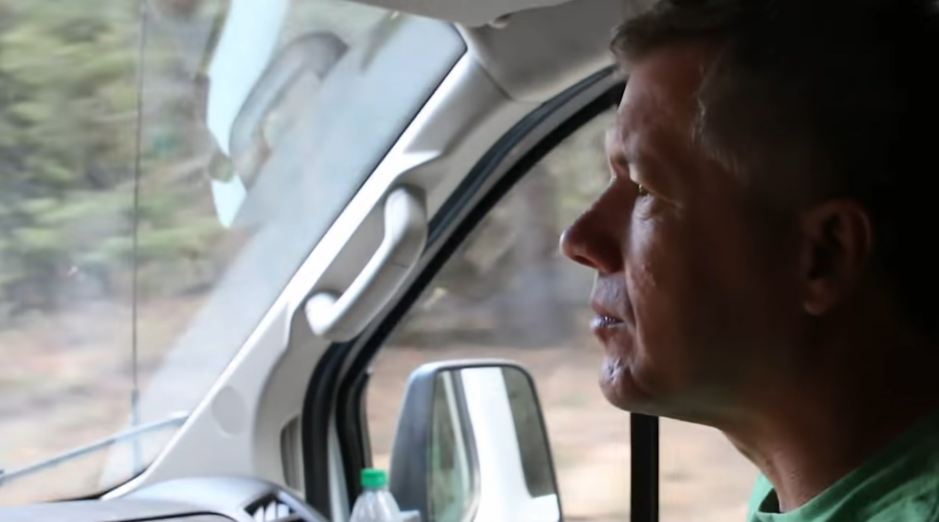 Man riding in car