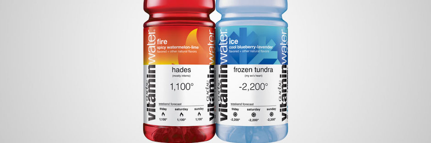 When it came time to develop the newest vitaminwater flavors, the brand team decided to pursue polar opposite sides of the taste spectrum.
