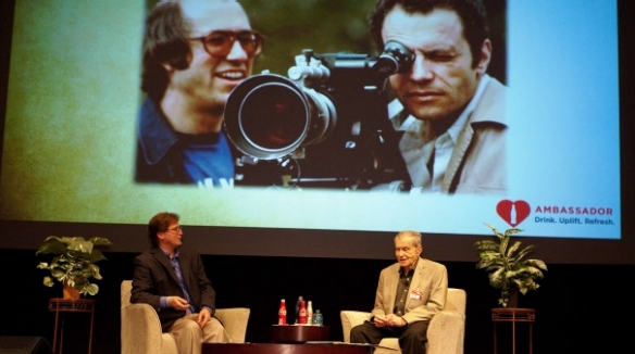 Gabor (right) chats with Coca-Cola Archivist Ted Ryan, November 2012.