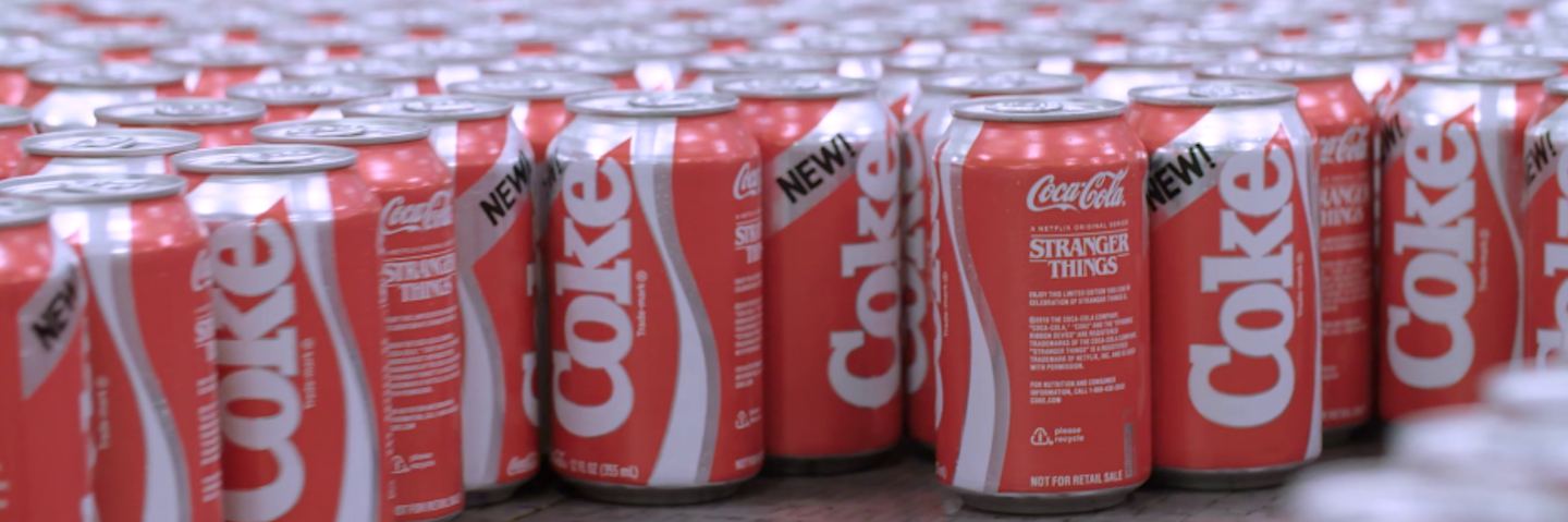 New Coke makes a limited edition comeback in alignment with Stranger Things Season 3.