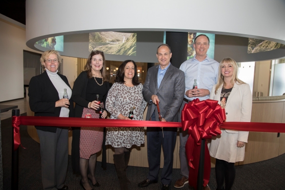 Coca-Cola North America executives at a Jan. 3, 2019 ribbon-cutting ceremony for the new KOlab