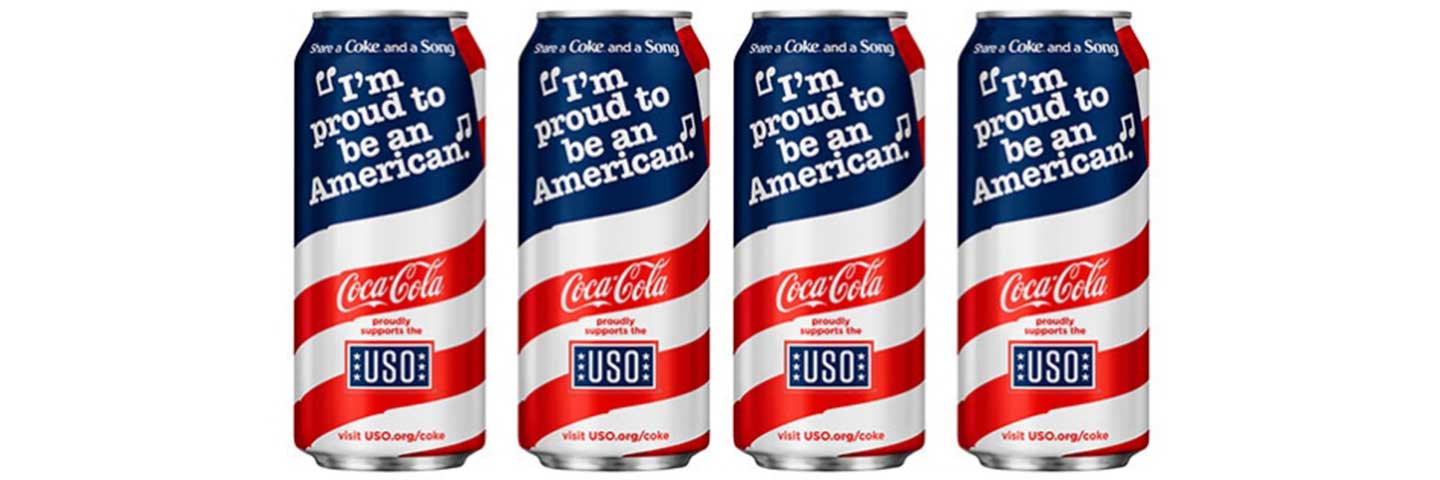 Coca-Cola USO I'm proud to be an American.