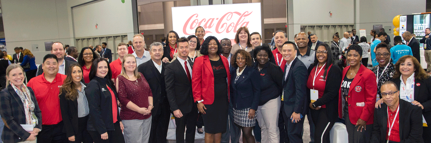 Group of Coca-Cola's suppliers representing company diversity. Group of Coca-Cola's suppliers representing company diversity.