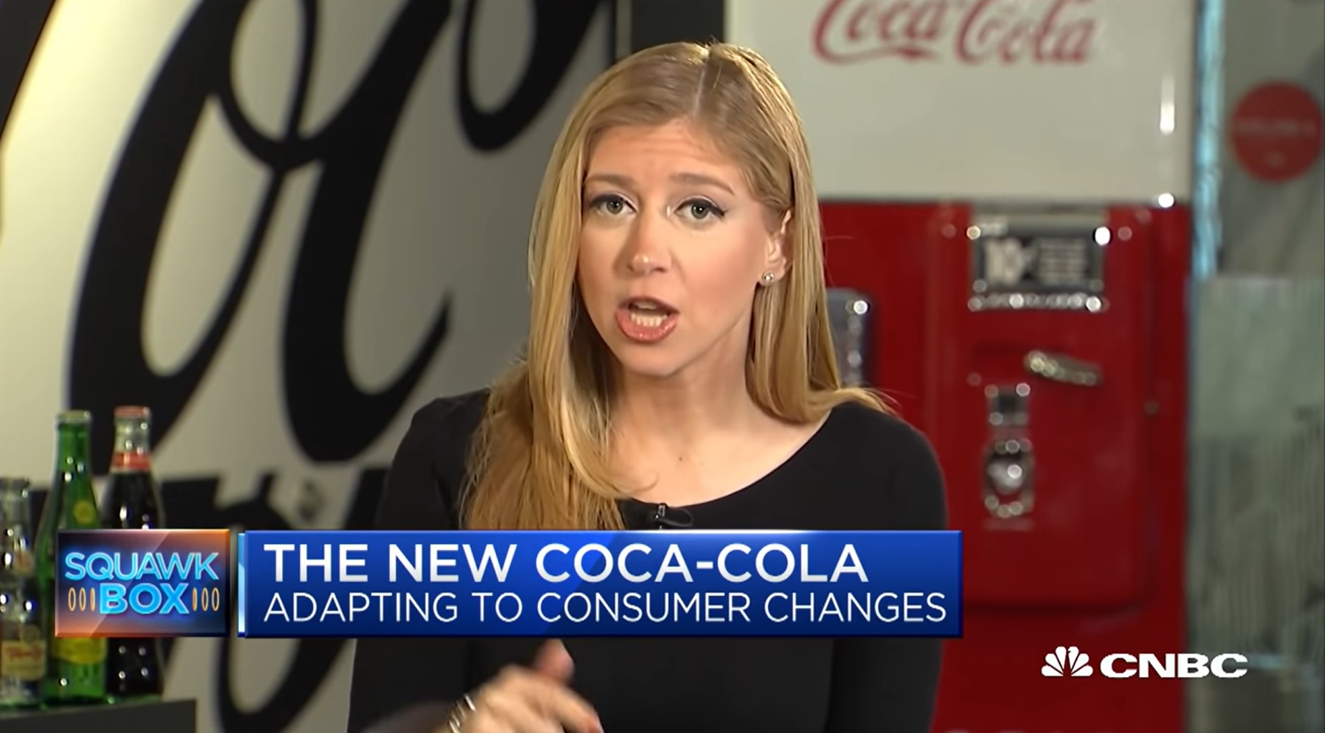 News Anchor in Coca-Cola Headquarters