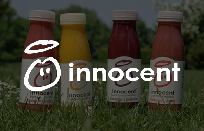 Innocent logo with Innocent drinks