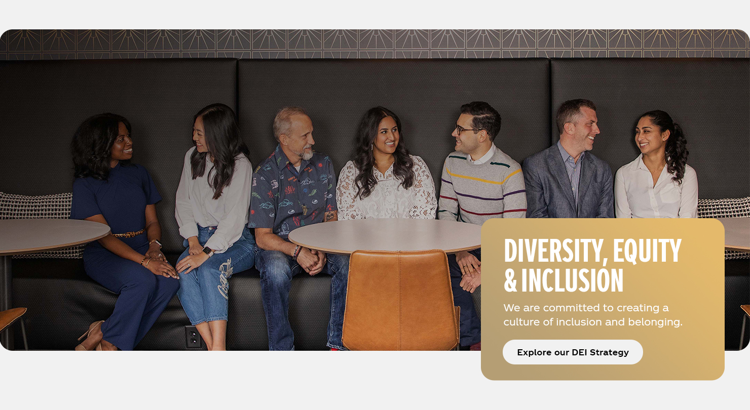 Creating a diverse, equal and inclusive culture. Explore our DEI Strategy.