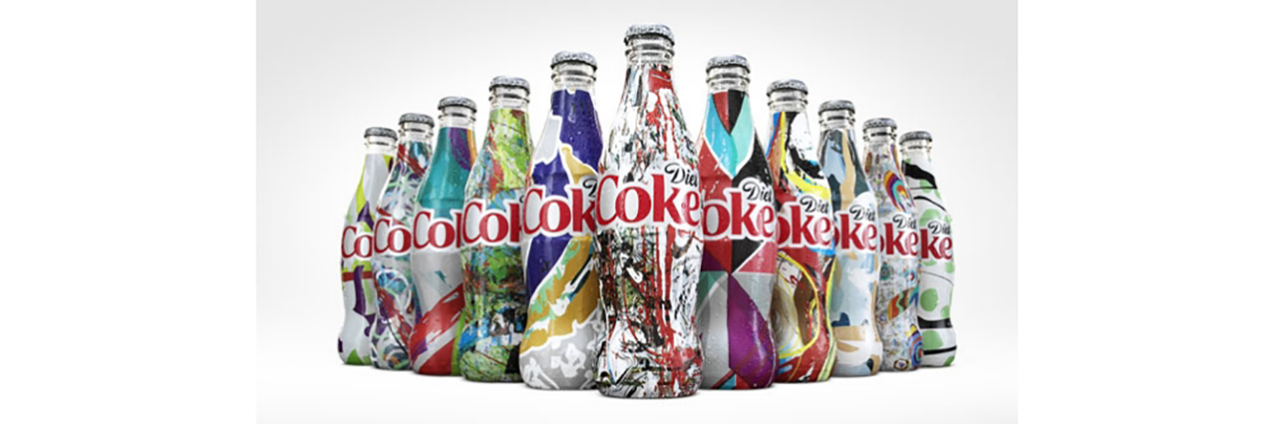 Diet Coke Colorful Bottles