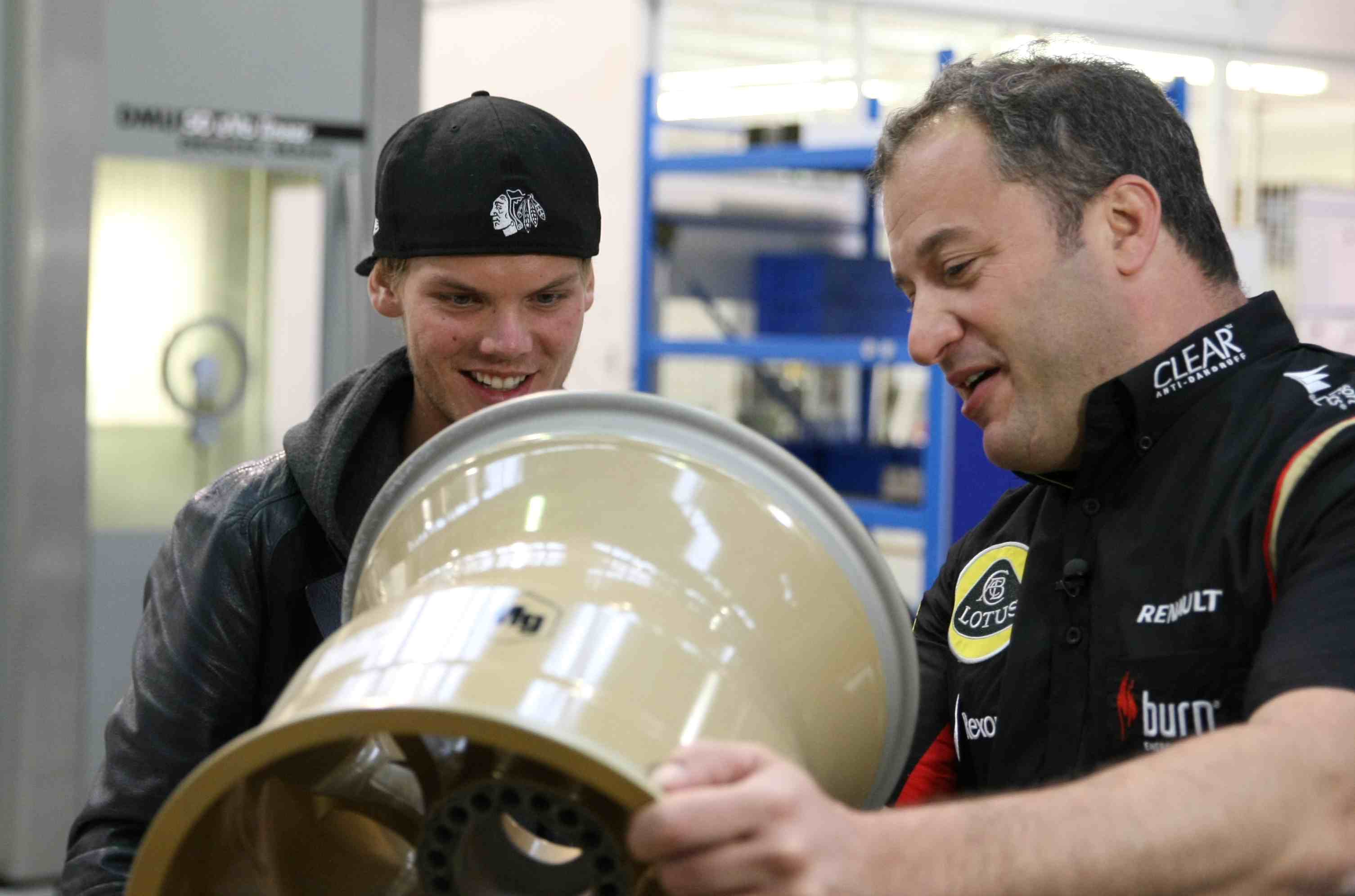 DJ Avicii with Lotus F1 Team