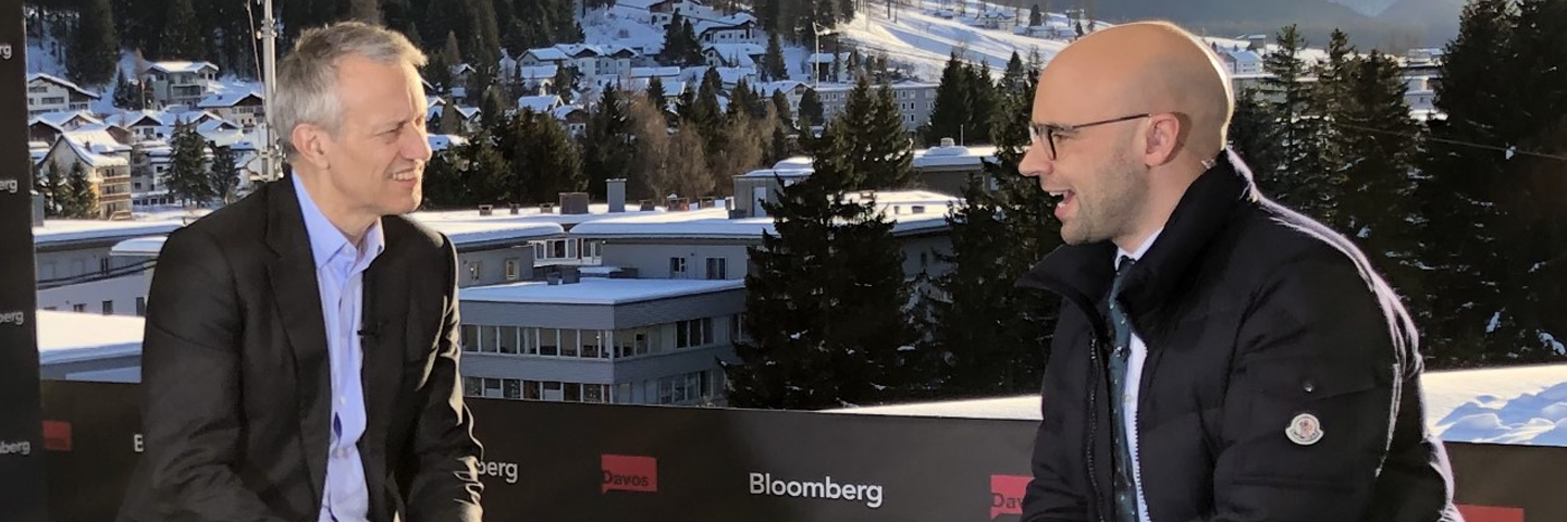 Coca-Cola Chairman and CEO James Quincey is interviewed at Davos by Jonathan Ferro of Bloomberg. 