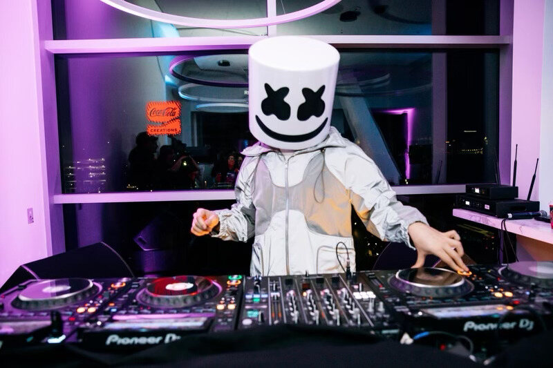 Marshmello at the dj booth
