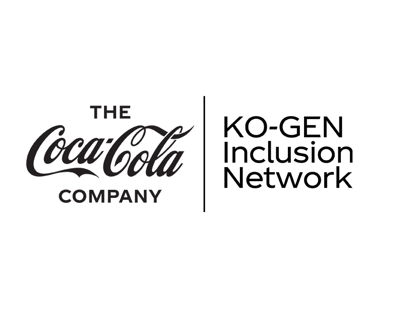 The Coca-Cola Company KO-GEN Inclusion Network black and white logo