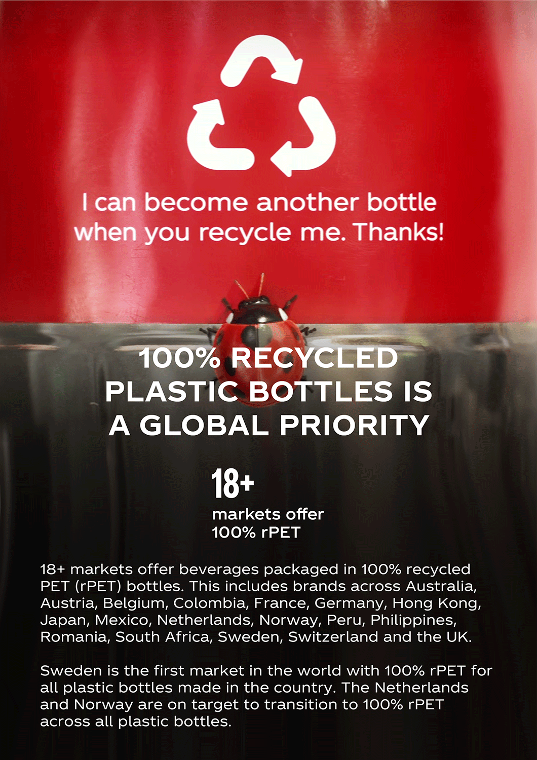 100 % Recylcled plastic bottles image