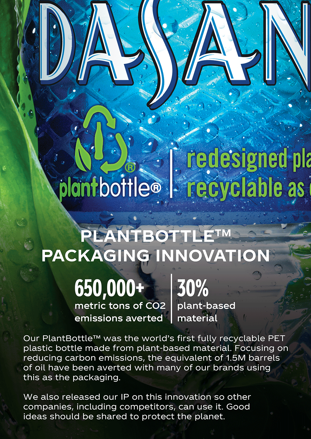 Plantbottle plackaging innovation