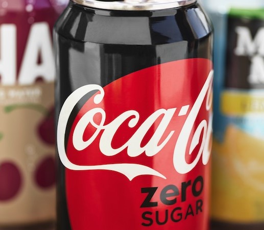 Coca-Cola Zero Sugar can and other low and zero-sugar drinks 