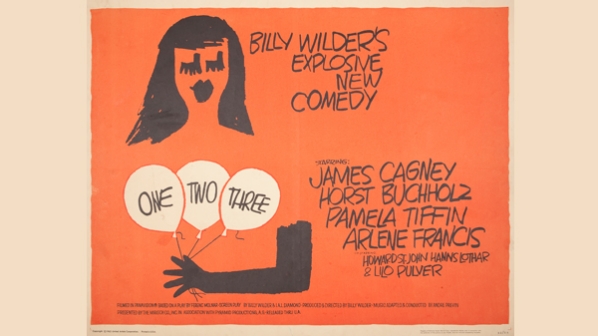 Ad promoting comedy movie One, Two, Three starring James Cagney