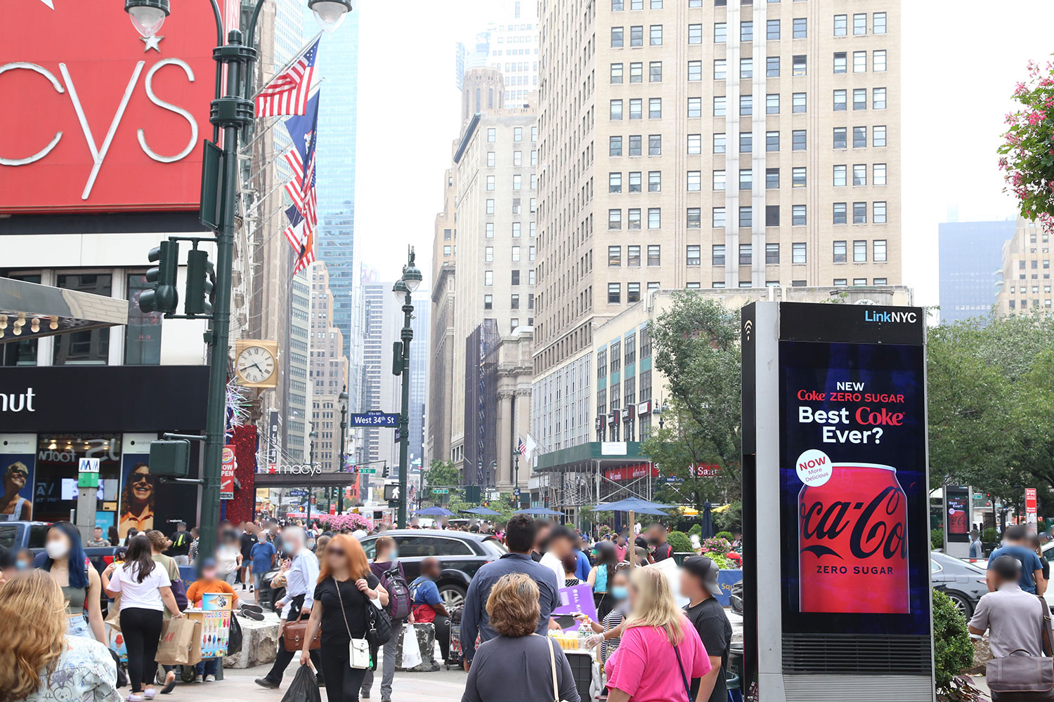 New Coca-Cola Zero Sugar "Best Coke Ever?" promotional ad in Times Square