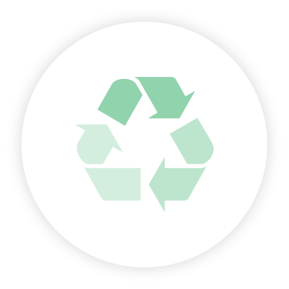 Icon of recycling symbol