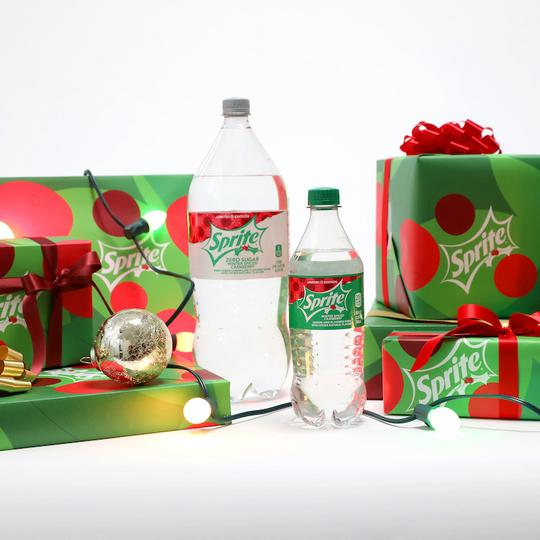 SET OF 2 Limited Edition NEW Sprite Winter Spiced Cranberry 2 litre 