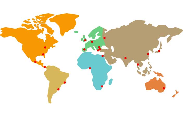Coca-Cola career locations around the world map