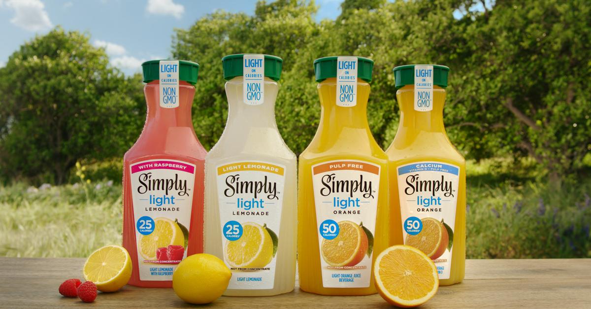 Simply Light is new, lower calorie juice drink option